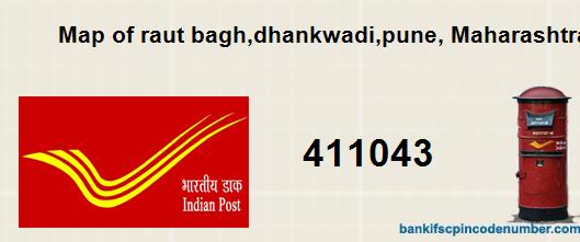 Pincode Map Of Pune Postal Pin Code Number Of Map Of Raut Bagh,Dhankwadi,Pune, Maharashtra