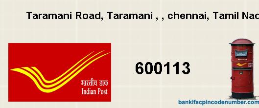 Postal Pin Code Number Of Taramani Road Taramani Chennai Tamil Nadu